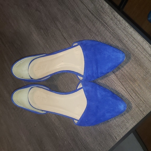 J. Crew Suede Cobalt Blue Flats - Picture 7 of 8